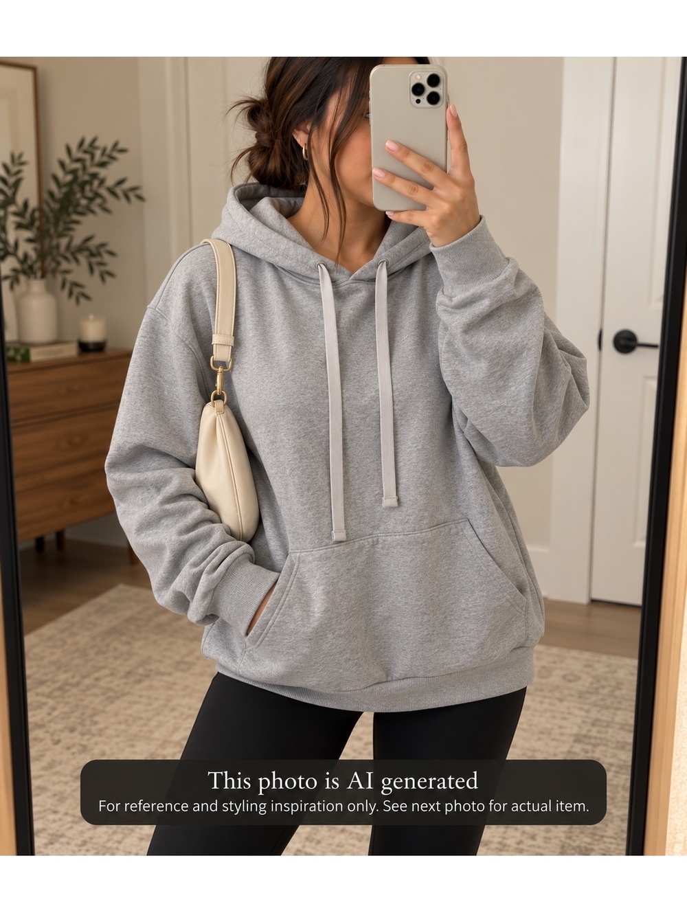 Alo Yoga Grey Pullover Hoodie Sweatshirt Medium